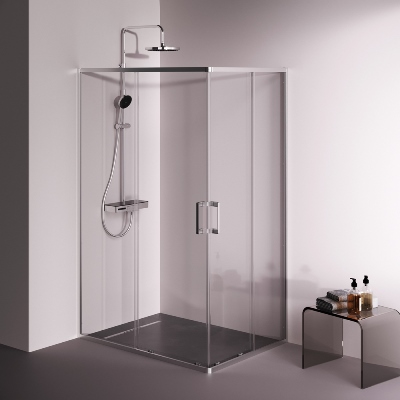 Душевое ограждение без поддона 120x90 AM.PM Above W9XG-403-12090-MT профиль серебристый