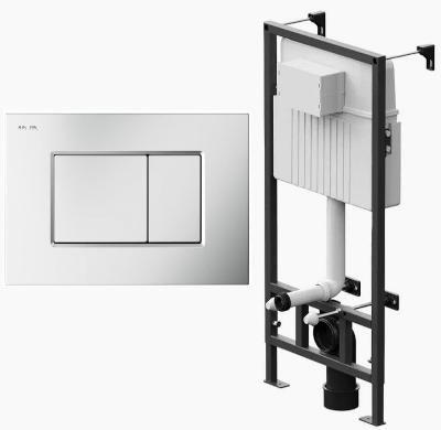 Инсталляция для подвесного унитаза Damixa Prime DX00.I013.0231 с механ. клавишей Prime M, хром матовый