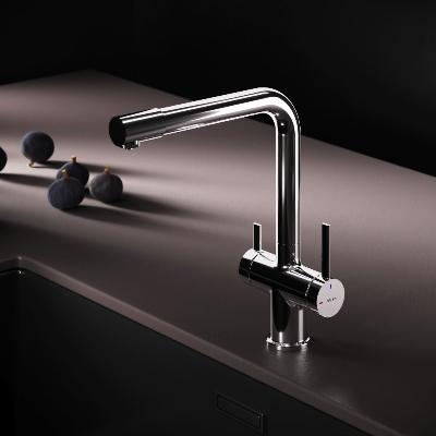 Смеситель для кухни AM.PM Func F8F05700 высокий с L-изливом с каналом для питьевой воды, хром