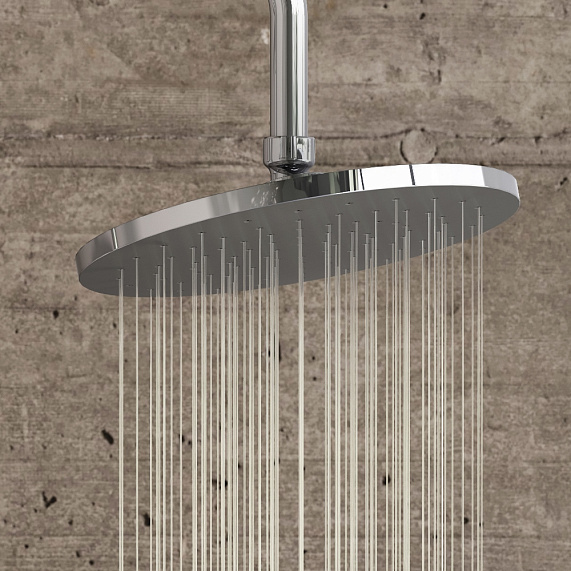 Душевая система Damixa Jupiter 977730000 стойка с тропическим душем, смесителем, изливом, хром-4