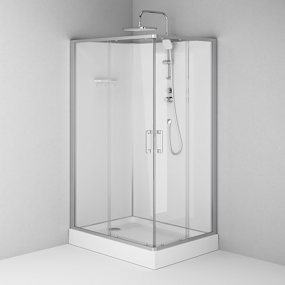 Душевая кабина 120x90 AM.PM Above W9XC-403-12090MT профиль серебристый, низкий поддон-10