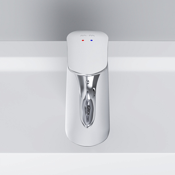 Тумба с раковиной и смесителем 80 AM.PM Like M80FHX0802WG подвесная белый глянец-2