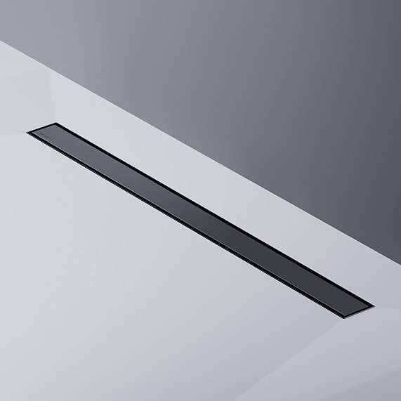 Душевой трап (лоток) 90 AM.PM MasterFlow W01SC-U11-090-04BM комбинированный затвор с черной матовой решеткой под плитку-18