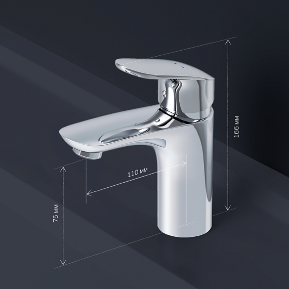 Тумба с раковиной и смесителем 80 AM.PM Like M80FHX0802WG подвесная белый глянец-6