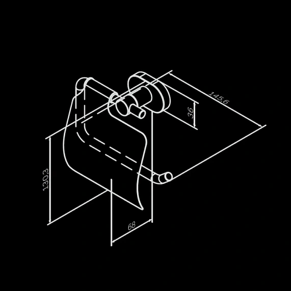 Держатель для туалетной бумаги настенный AM.PM Sense L A74341400 хром-7