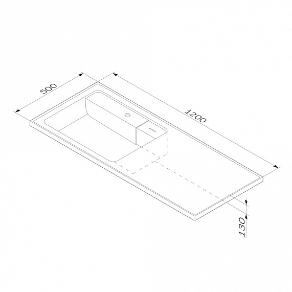 Тумба с раковиной и смесителем 120 AM.PM X-Joy M85AFSX0602WG для стиральной машины левая белый глянец-4