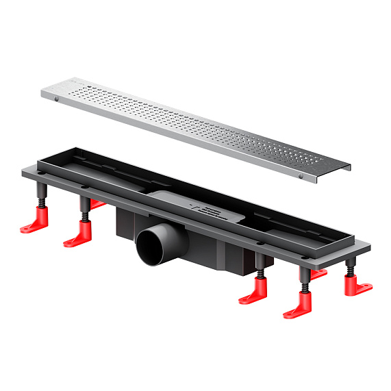 Душевой трап (лоток) 50 AM.PM PrimeFlow W02SC-P11-050-01SB комбинированный затвор со стальной матовой решеткой-10