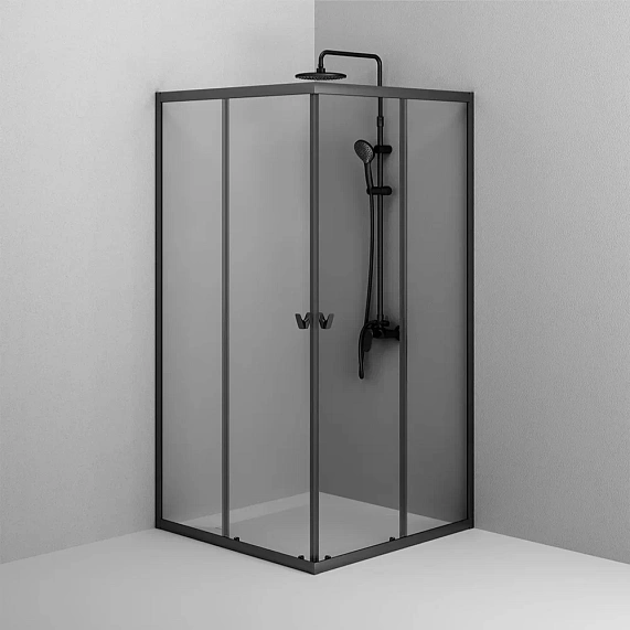 Душевое ограждение без поддона 80x120 AM.PM Gem S W93G-404-120280-BT профиль черный матовый-3