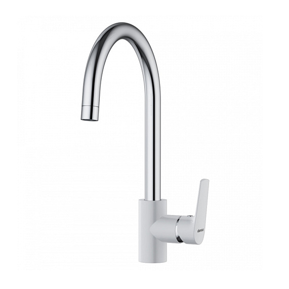 Смеситель для кухни Damixa Origin Balance 790730000 высокий, белый, с хромированным изливом-3
