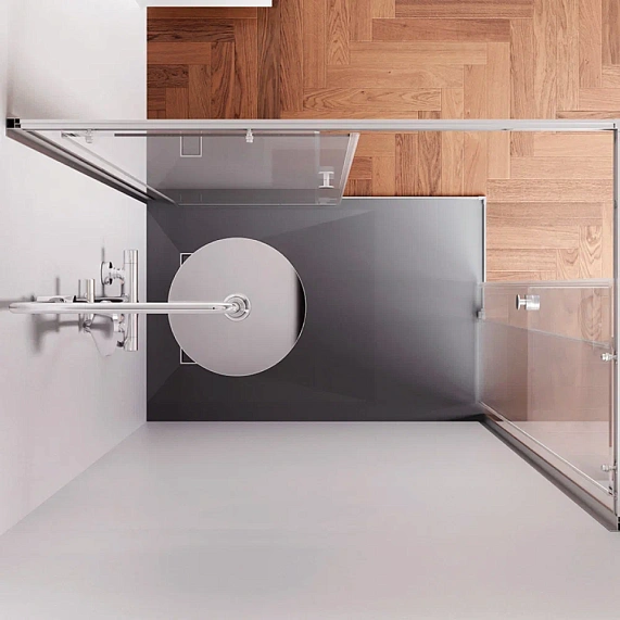 Душевое ограждение без поддона 120х80 AM.PM X-Joy W94G-403-12080-MT профиль серебристый-2