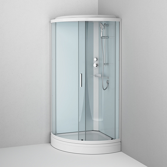 Душевая кабина 90x90 AM.PM X-Joy W88C-401-090WT профиль белый, низкий поддон-3