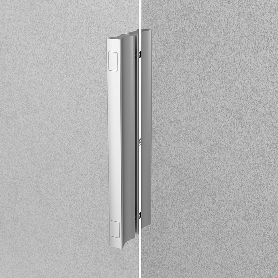 Стеклянная шторка для ванны 100 AM.PM Like W80S-100PS-150MT поворотно-раздвижная, профиль серебристый-4