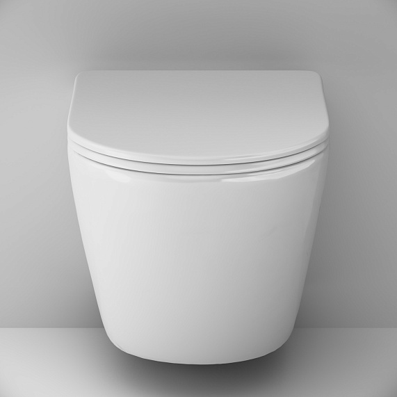 Унитаз подвесной AM.PM Like C801900SC торнадо безободковый с сиденьем микролифт, белый-5