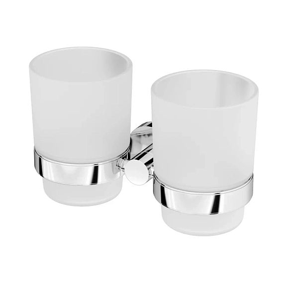 Стакан для зубных щеток настенный двойной AM.PM Sense L A74343400 стеклянный, хром-6