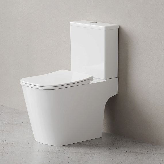 Унитаз напольный Damixa Titan DX78C8601SC безободковый с сиденьем микролифт, белый
