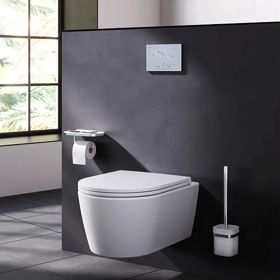 Инсталляция для подвесного унитаза AM.PM Pro I012704.9051 с пневм. клавишей хром-4