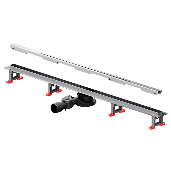 Душевой трап (лоток) 100 AM.PM MasterFlow Slim W01SC-S11-100-05SB комбинированный затвор со стальной матовой решеткой-10