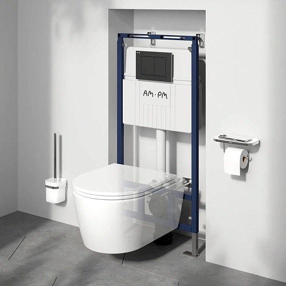 Инсталляция для подвесного унитаза AM.PM MasterFit I012710.0238 с механ. клавишей ProC S черный матовый-3