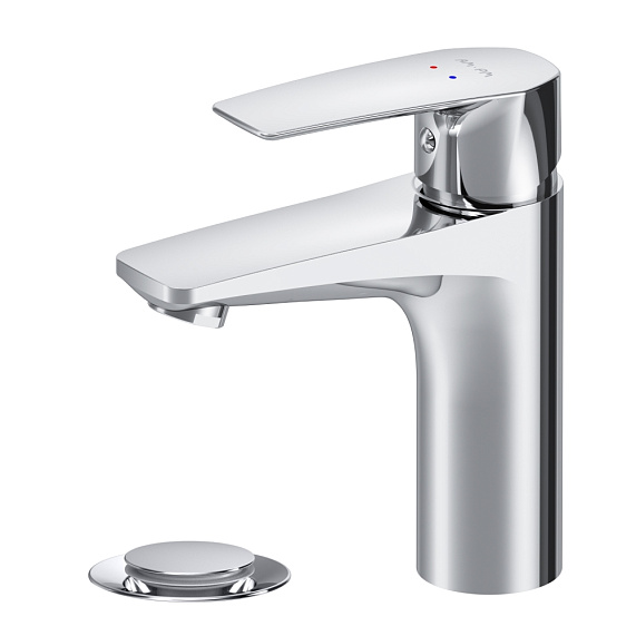 Смеситель для раковины (умывальника) AM.PM Gem F90A82100 с донным клапаном, хром-9