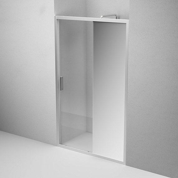 Душевая перегородка с дверью 120x195 AM.PM Gem W90G-120-1-195MMir зеркальное стекло, профиль серебристый-3