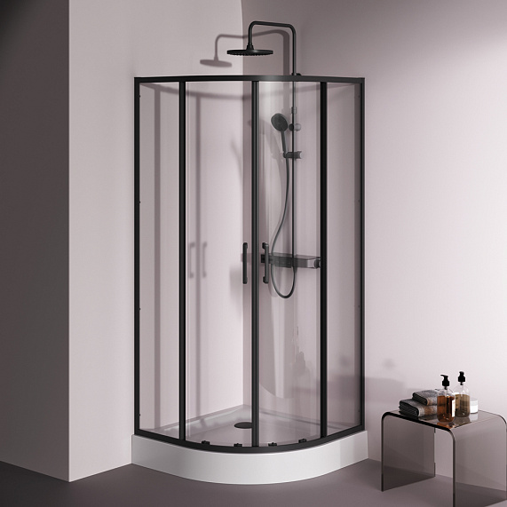 Душевое ограждение без поддона 90x90 AM.PM Above W9XG-401-9090-BT профиль черный-3