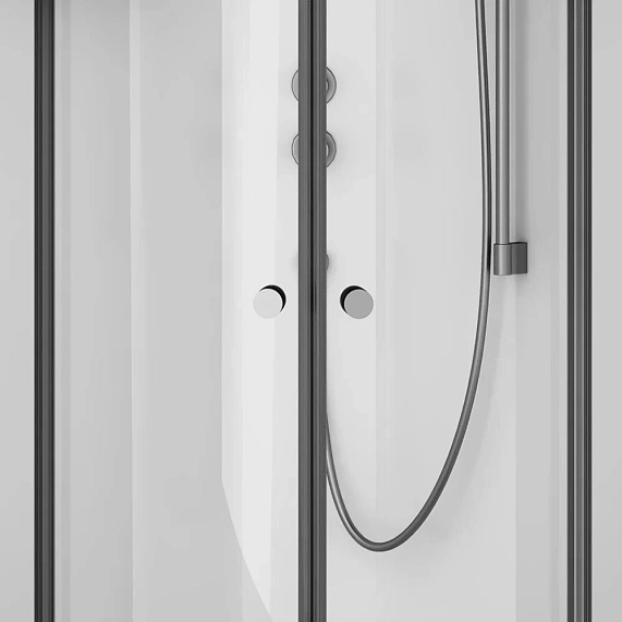 Душевая кабина 100x100 AM.PM X-Joy W94C-401-100BT профиль черный матовый, низкий поддон-2