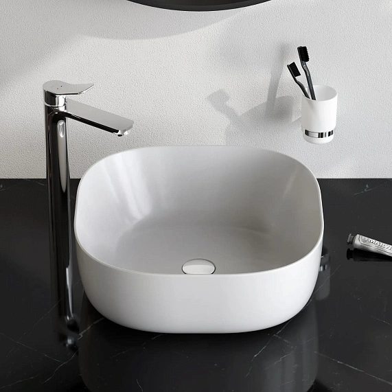 Раковина накладная 43 AM.PM Struktura M9SWCC30430WG белая глянцевая