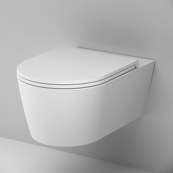 Унитаз подвесной AM.PM Func C8F1701MWSC (глубина 54 см) безободковый с сиденьем микролифт, белый матовый-3