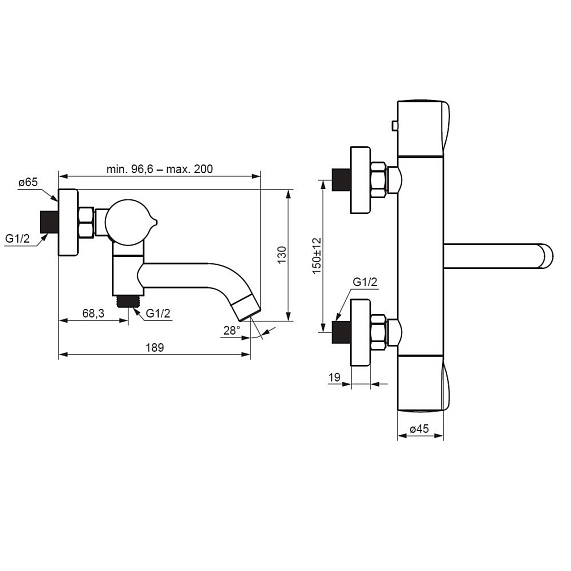 Смеситель для ванны и душа Damixa Scandinavian Pure 363000000 с термостатом-4
