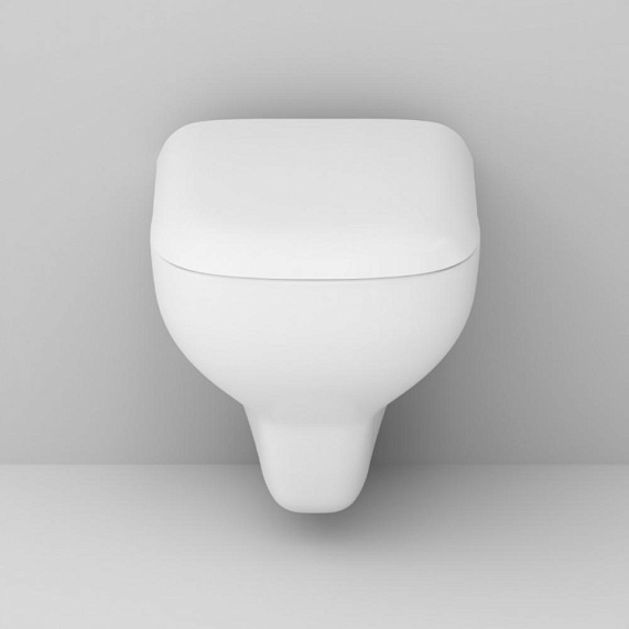 Унитаз подвесной безободковый с инсталляцией AM.PM Like IS48001.801700 сиденьем микролифт, белой пневм. клавишей-2