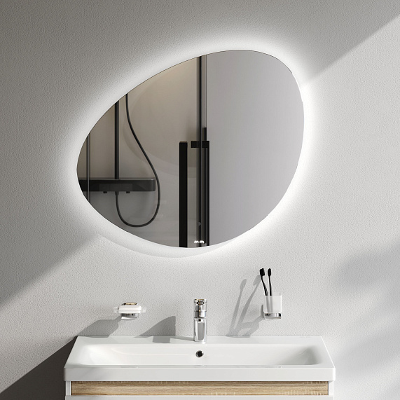 Зеркало с подсветкой в ванную закругленное 80 AM.PM X-Joy M85MOX50801WG сенсорное-1