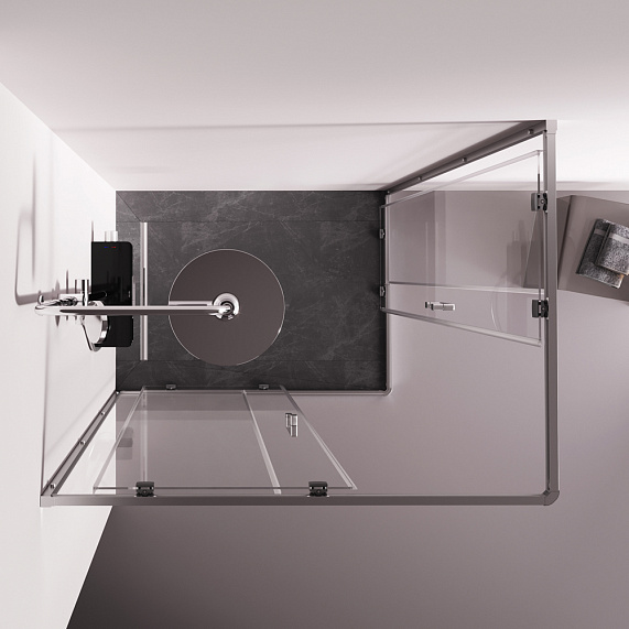 Душевое ограждение без поддона 120x90 AM.PM Above W9XG-403-12090-MT профиль серебристый-2