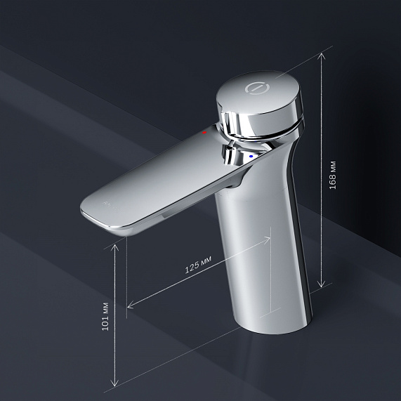 Тумба с раковиной и смесителем 120 AM.PM Inspire 2.0 M50AFHX1203GM подвесная графит-6