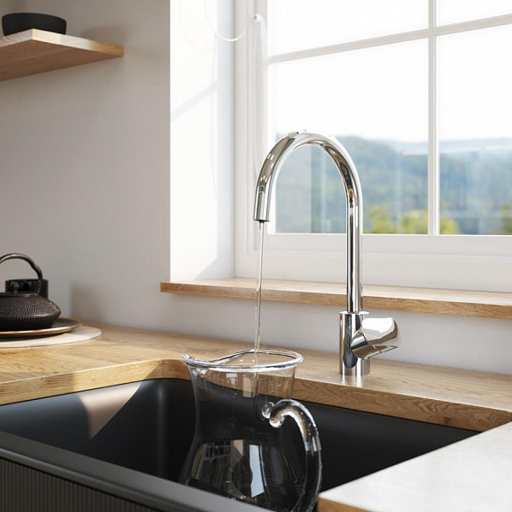 Смеситель для кухни AM.PM Like F8007S00 высокий, хром, с каналом питьевой воды + фильтр для воды-2