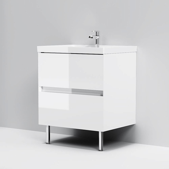 Тумба с раковиной 60 AM.PM Above M9X-FSX0602WG-WCC0600WG напольная, белая глянцевая-7