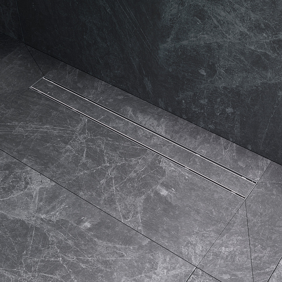 Душевой трап (лоток) 80 AM.PM PrimeFlow W02SC-U11-080-04SB комбинированный затвор со стальной матовой решеткой под плитку-10