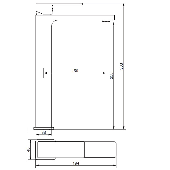Смеситель для раковины (умывальника) Damixa Gala 530250500 высокий, розовое золото-3
