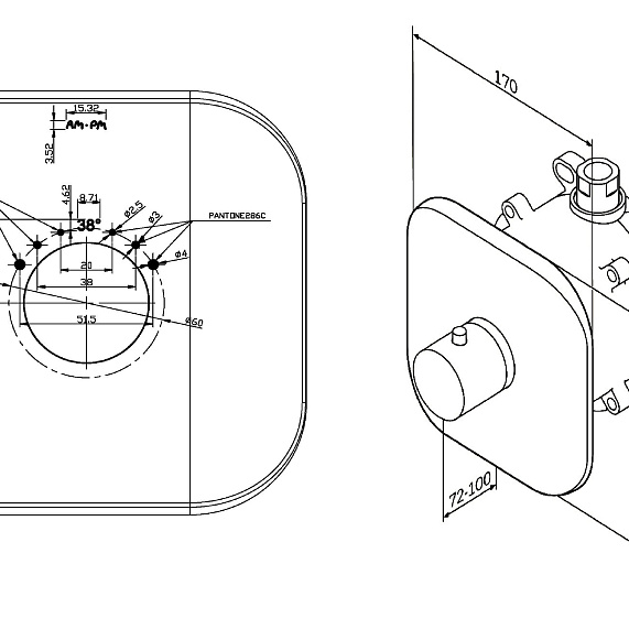 Термостат AM.PM Sensation F3075500-11