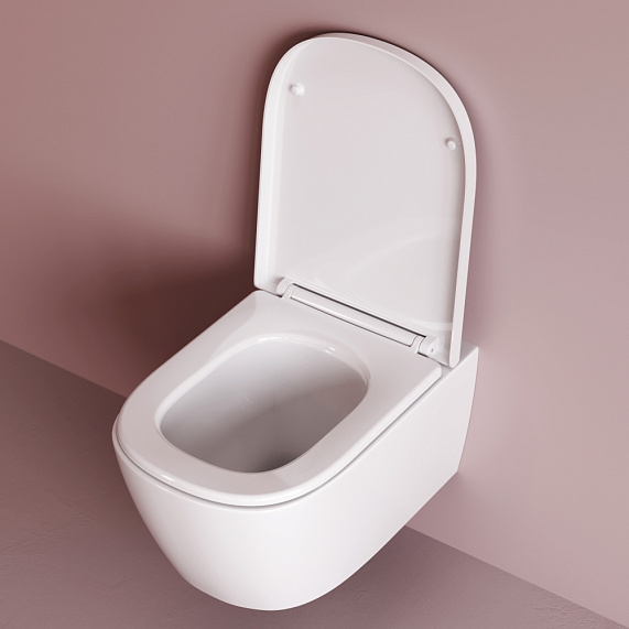 Унитаз подвесной AM.PM Libre C601901SC торнадо безободковый с сиденьем микролифт, белый-6