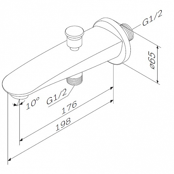 Излив на ванну AM.PM Like F8070100 хром-11