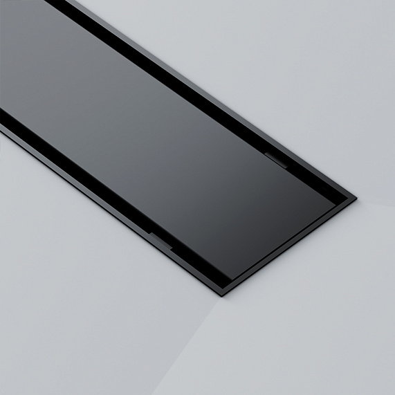 Душевой трап (лоток) 70 AM.PM PrimeFlow W02SC-U11-070-04BM комбинированный затвор с черной матовой решеткой под плитку-19