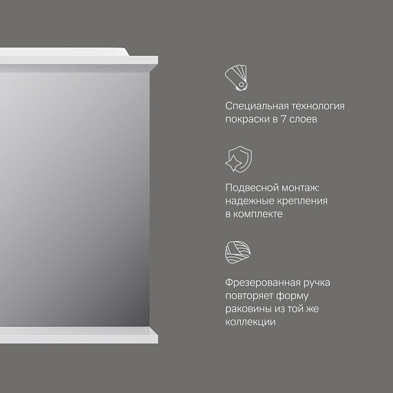 Мебель для ванной 65 AM.PM Like подвесная, белый глянец подвесная-4