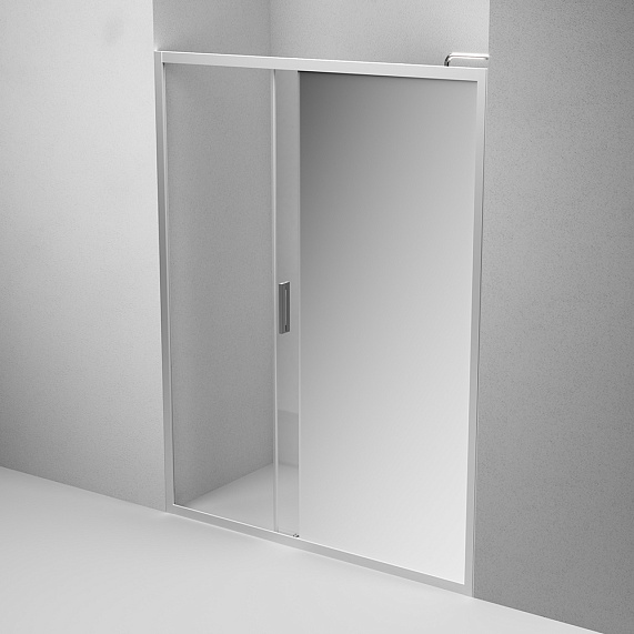 Душевая перегородка с дверью 150x195 AM.PM Gem W90G-150-1-195MMir зеркальное стекло, профиль серебристый-4