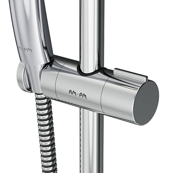 Душевой гарнитур AM.PM Gem F0190000 штанга, шланг, лейка 1 режим, хром-3