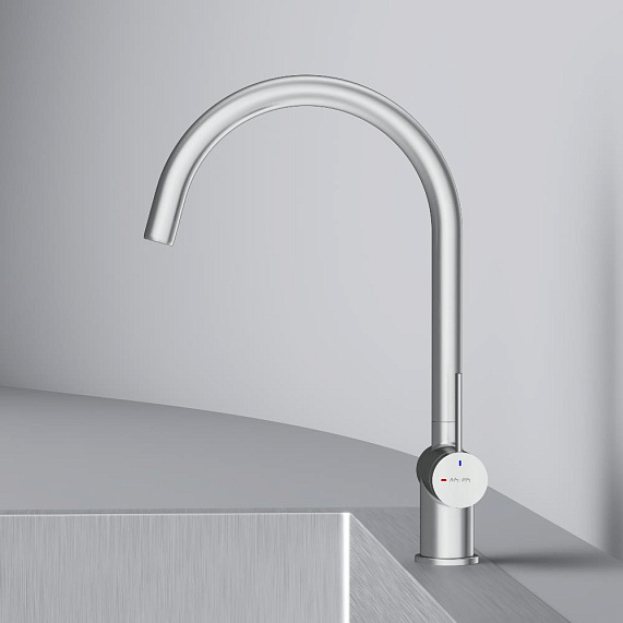 Смеситель для кухни AM.PM Func F8F07011 высокий с С-изливом, сатин-7