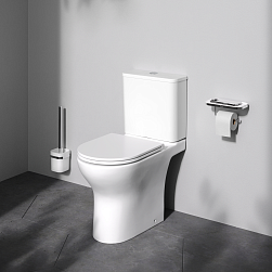 Унитаз-компакт напольный AM.PM Fresh C8B8900LMSC торнадо безободковый с сиденьем микролифт, белый