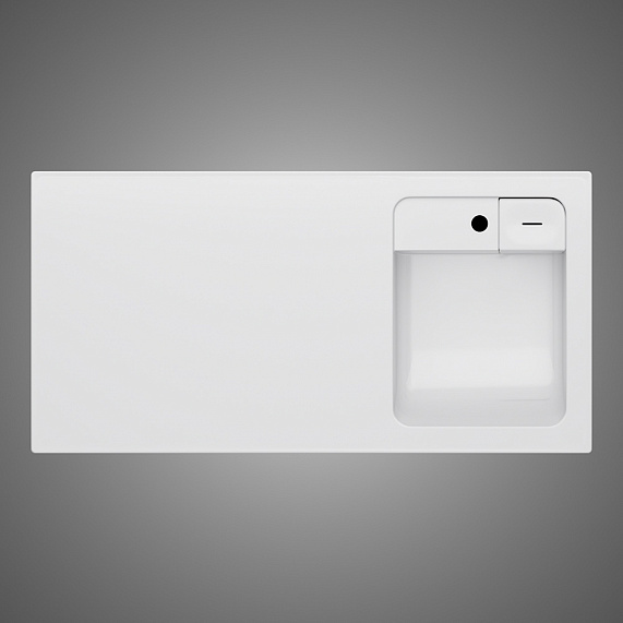 Тумба с раковиной 100 AM.PM X-Joy M85AFSX0402WG для стиральной машины правая белый глянец-4