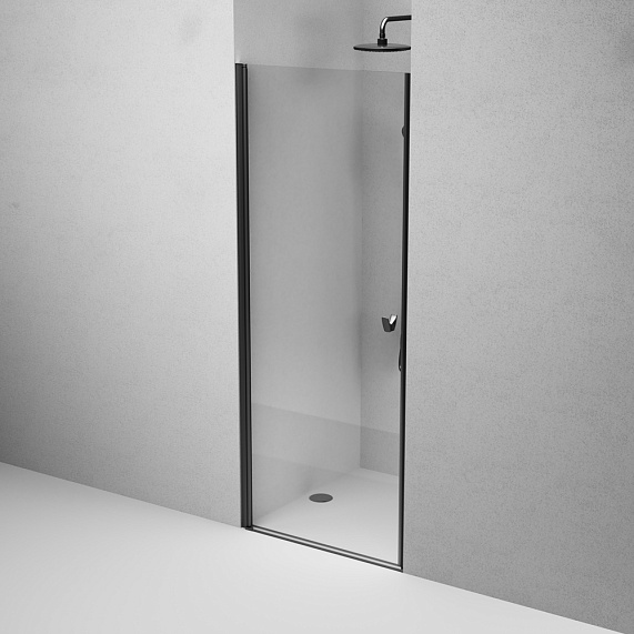 Душевая перегородка с дверью 80x190 AM.PM Sunny W87G-80-1P-BT прозрачное стекло, профиль черный матовый-3