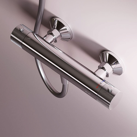 Смеситель для душа AM.PM Libre F6040000 термостат, черный-3