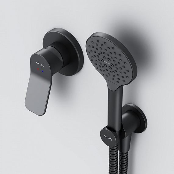 Встраиваемая душевая система AM.PM X-Joy FB85A2H022 черная: ручной душ-2